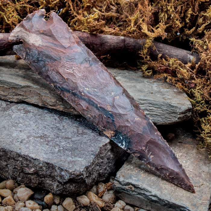 Handmade Agate Stone Arrowhead Spearhead Contemporary