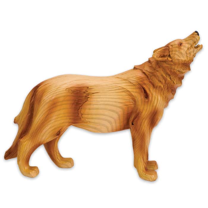 resin wolf statue