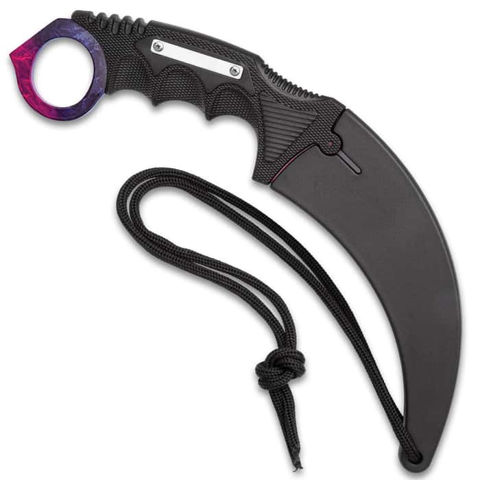 Upgraded Galaxy Karambit Tactical Fixed Blade Knife