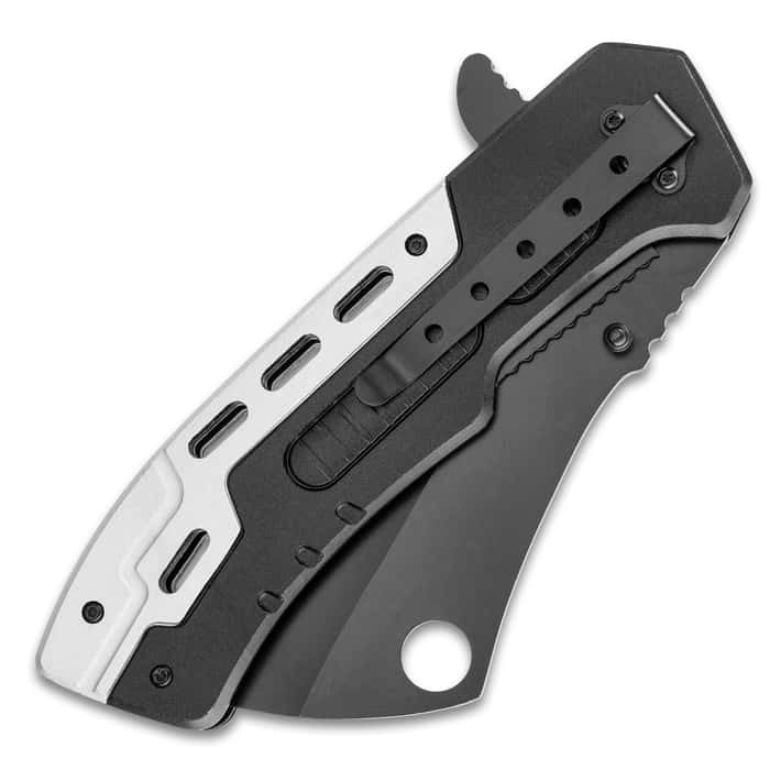 Goliath Cleaver Pocket Knife Stainless Steel Blade,