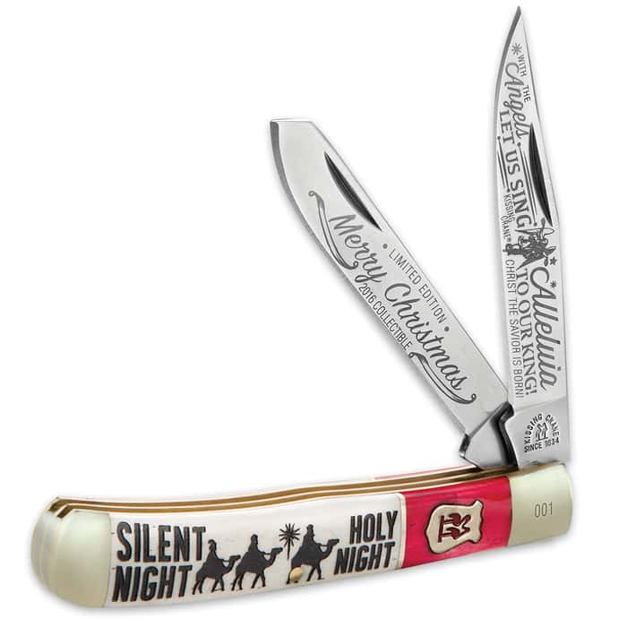 Kissing Crane 2016 Christmas Trapper Pocket Knife Free Shipping!