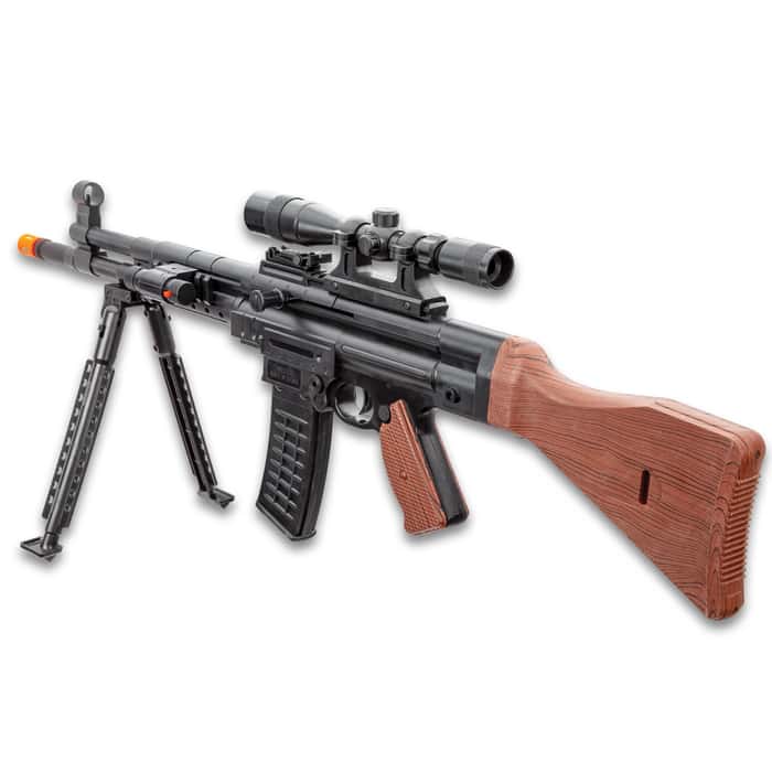 UKArms MP44 Spring Powered Rifle With Bipod, Laser And Scope Free