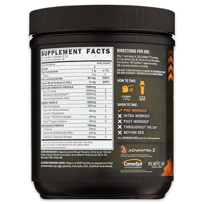 Grenade .50 Caliber Pre Workout Powder Orange