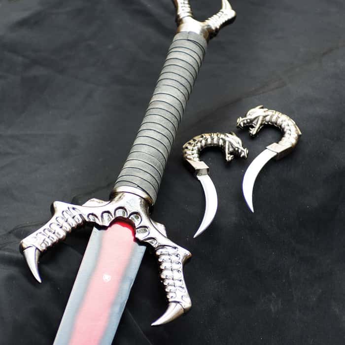 Dragons Bite Fantasy Sword With Removable Daggers