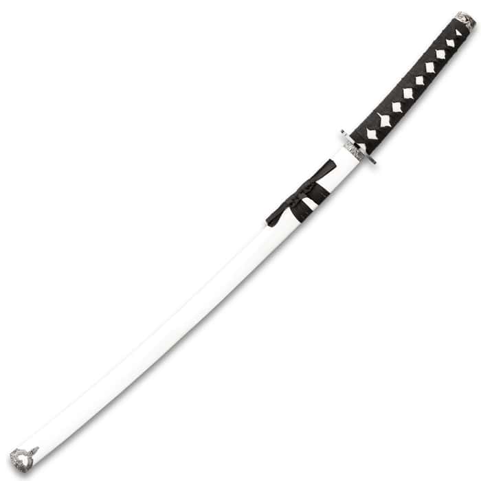 40/" White Dragon SAMURAI NINJA Bushido KATANA Japanese Sword Carbon Steel Blade
