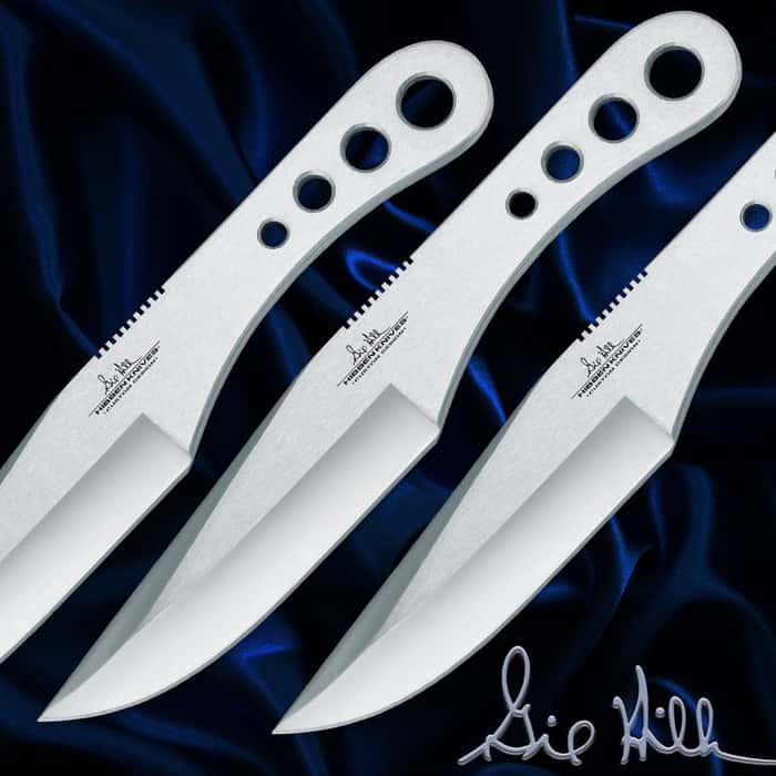 Gil hibben large throwing knife set