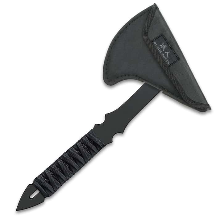 Black Ronin Large Tactical Throwing Axe With Sheath Free Shipping!