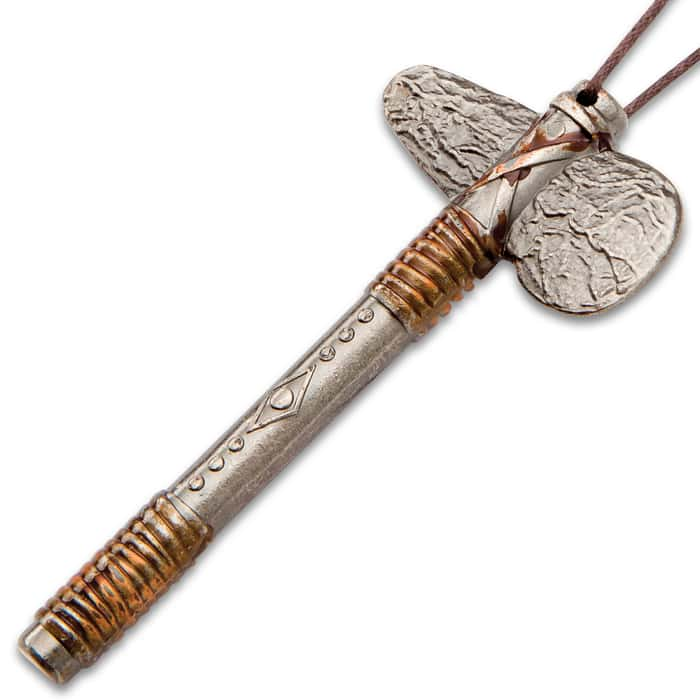 Stone Age Axe Necklace Crafted Of Metal,