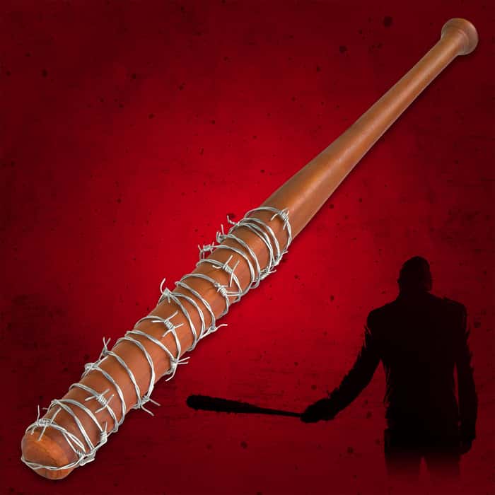 Lucille Bat Barbed Wire Wrapped Baseball Bat Hardwood Budk Com - naipers barbed wire baseball bat lucy roblox
