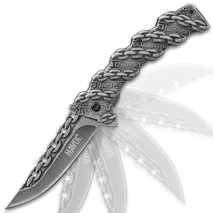 Havoc Chain Link Assisted Opening Pocket Knife Free Shipping