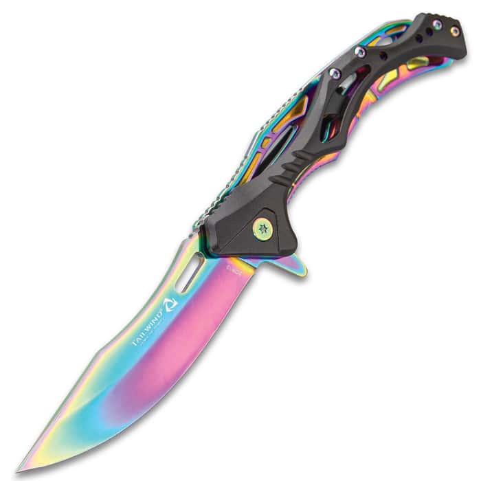 Rampage Rainbow Tailwind Ball Bearing Pocket Knife