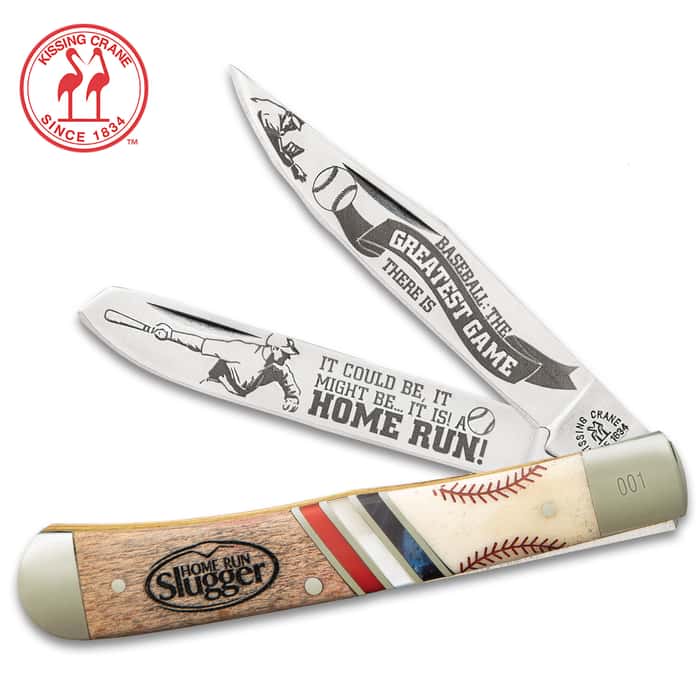 Kissing Crane Baseball Trapper Pocket Knife Stainless