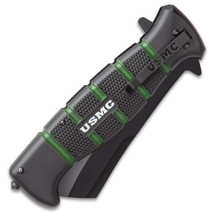 USMC Cleaver Assisted Opening Military Pocket Knife