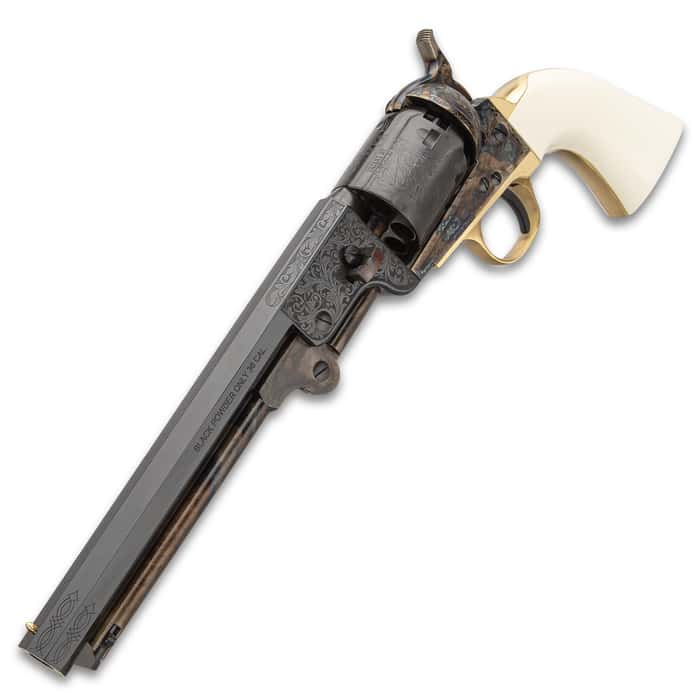 1851 Navy Deluxe Engraved Black Powder Pistol 7815