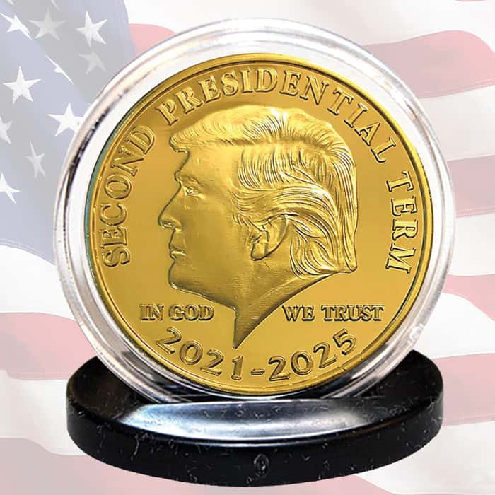 President Trump 24K Gold Second Term Collectible Coin