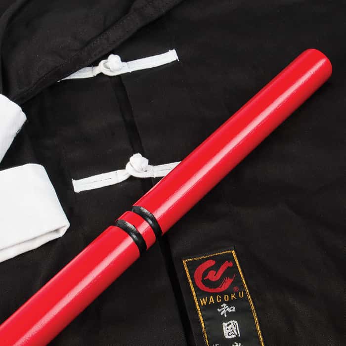 Red Hardwood Escrima Fighting Stick Free Shipping!