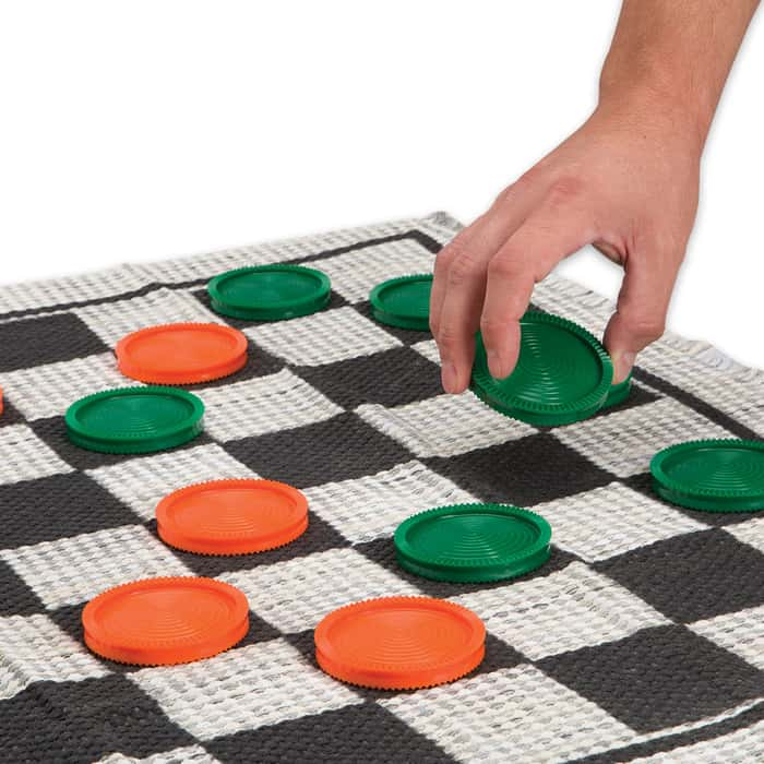 Jumbo Checkers Rug Game Free Shipping!