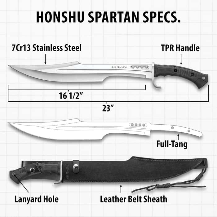 Honshu Spartan Sword And Sheath Free Shipping