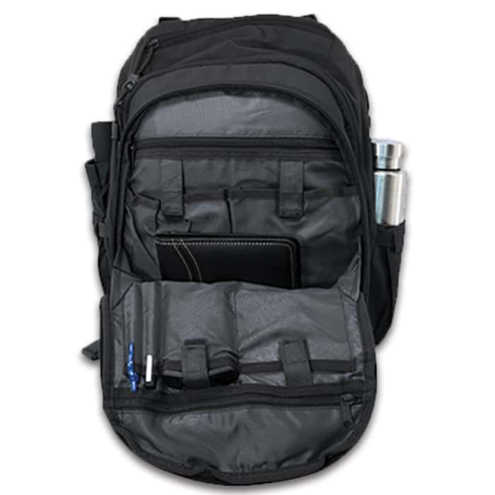 Black Overbound Pack 600D  Nylon Construction Reinforced