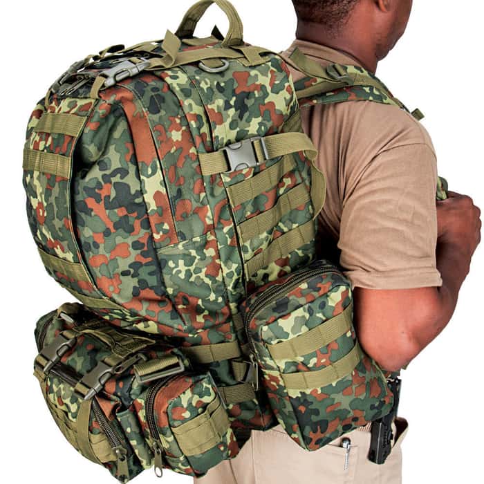 M48 Ops Gear Backpack German Flecktarn Camo