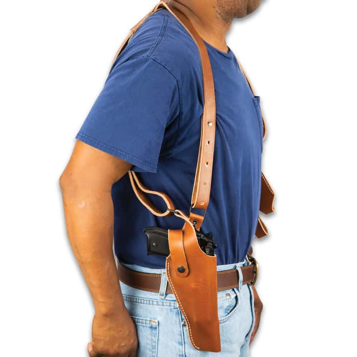 US Cavalry Pistol Shoulder Holster Premium Leather,