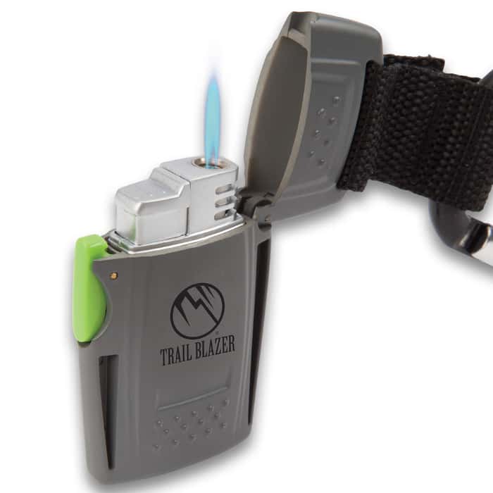 Jet Flame Windproof Lighter With Carabiner