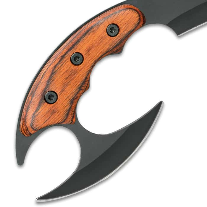 Dual Blade Karambit Knife With Sheath Hardened