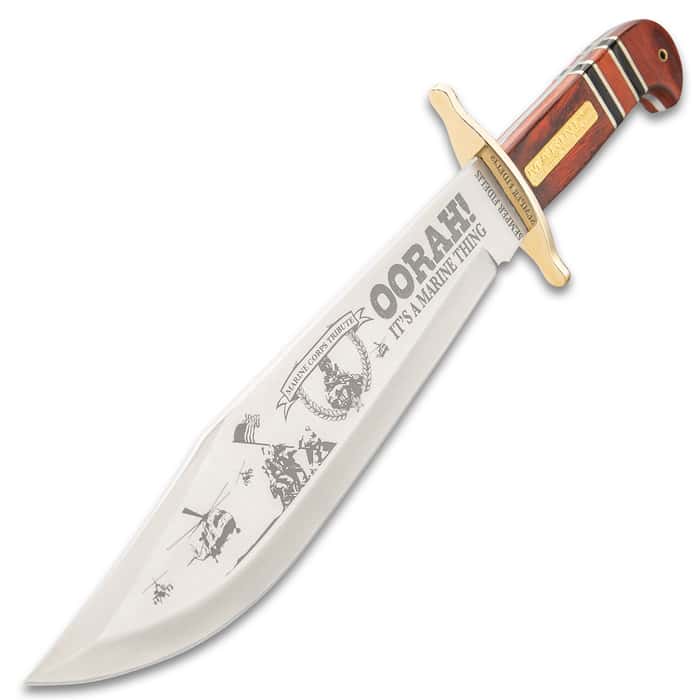 USMC Commemorative Bowie Knife 3Cr13 Stainless Steel