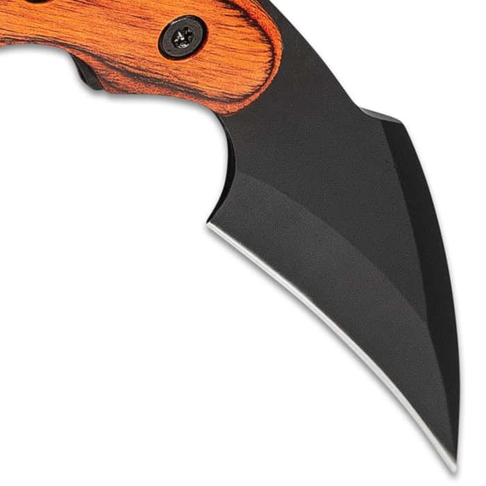 Dual Blade Karambit Knife With Sheath Hardened