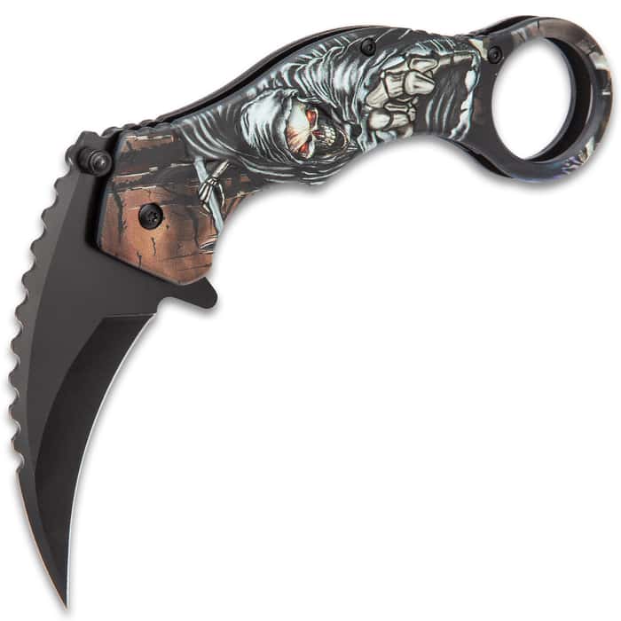 Grim Reaper Folding Karambit Knife 3Cr13 Stainless