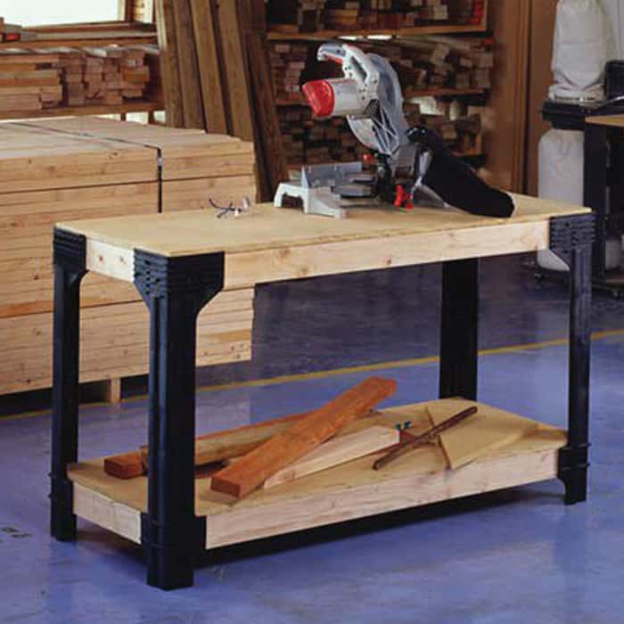 2 X 4 Basics Anysize Workbench Kit With Shelflinks Free Shipping