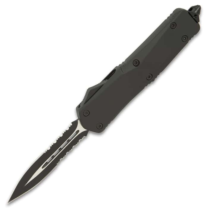 Viper Tec Ghost Series Black Half Serrated