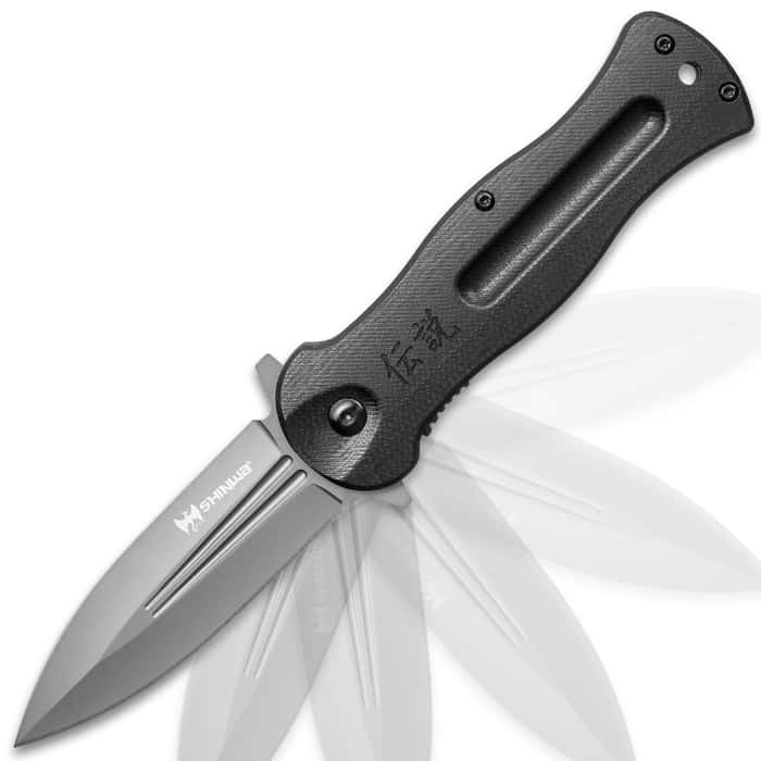 Shinwa Ganjo Black G10 Pocket Knife 3cr13