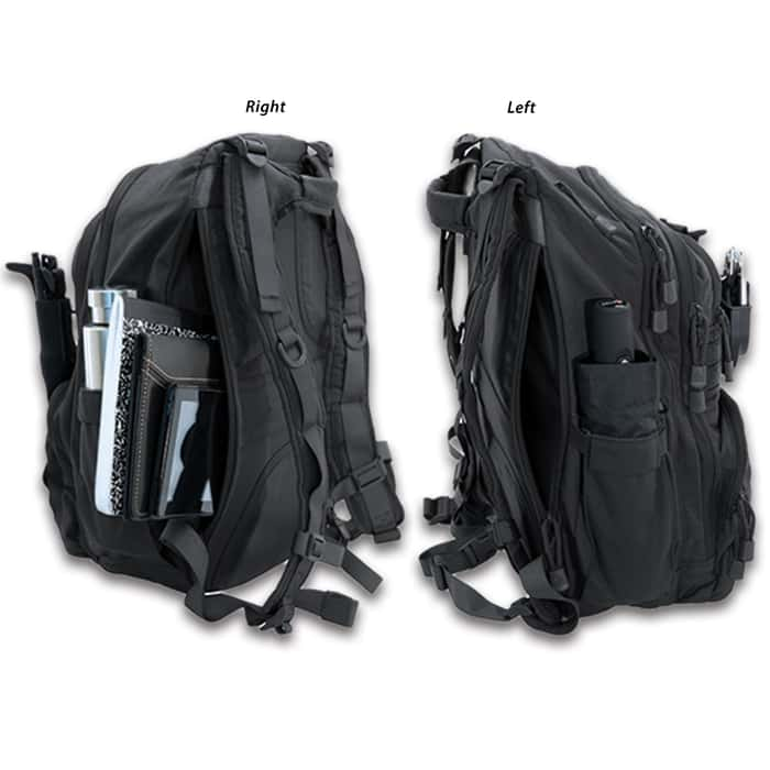 Black Overbound Pack 600D  Nylon Construction Reinforced