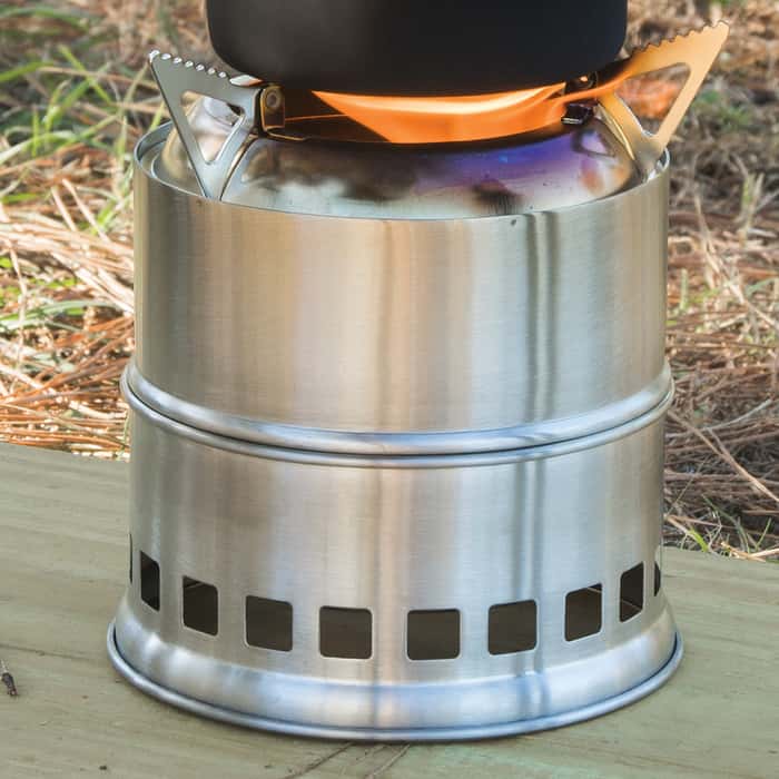 Trailblazer Wood Burning Stove With Bag Stainless