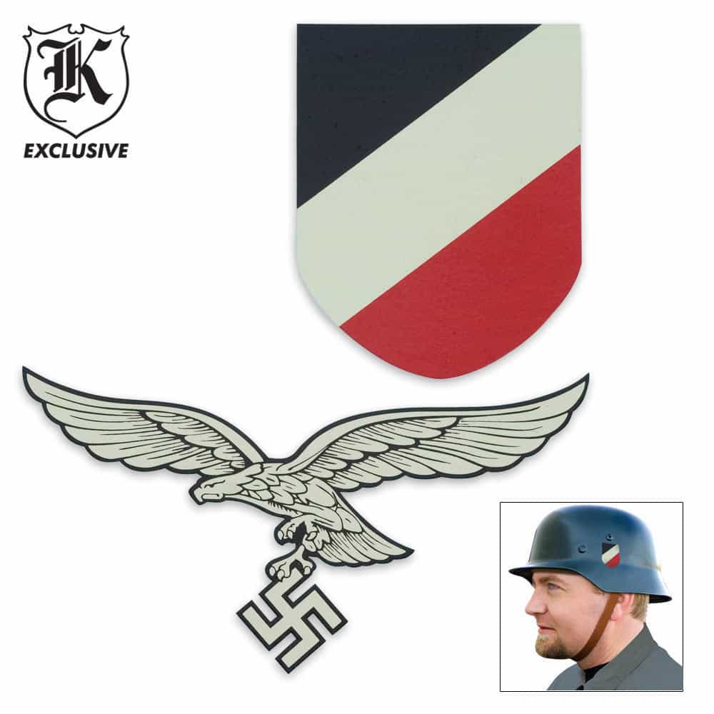 WWII German Replica Helmet Decals Free Shipping!