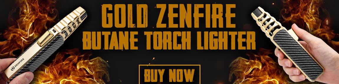 Gold Zenfire Butane Torch Lighter