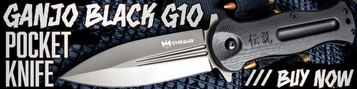 Shinwa Ganjo Black G10 Pocket Knife