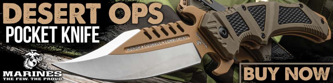 USMC Desert Ops Pocket Knife