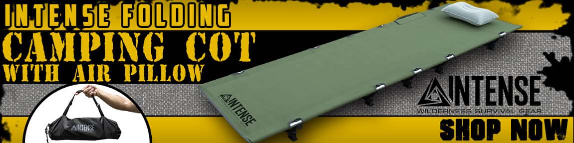 Intense Folding Camping Cot With Air Pillow