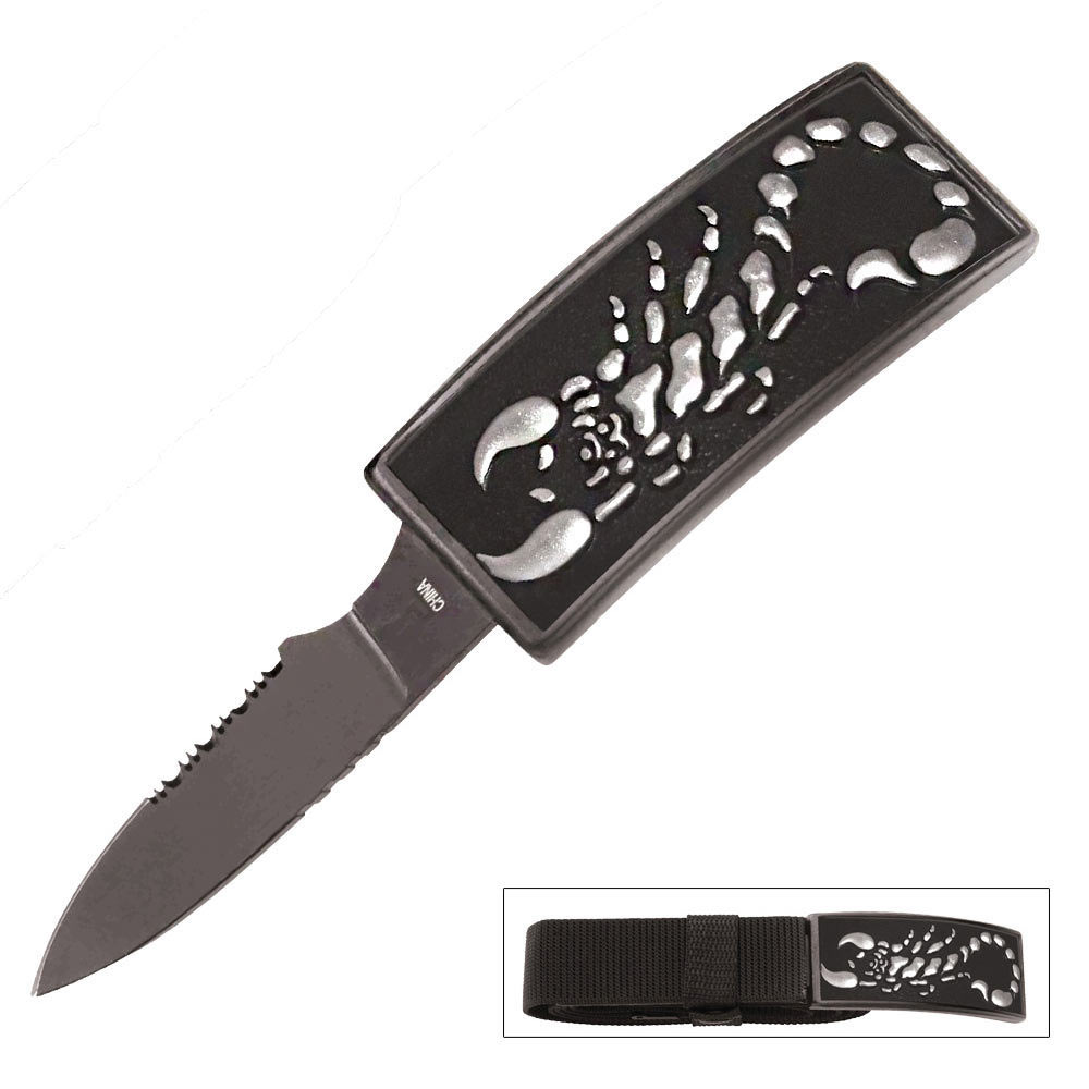 Scorpion Belt Buckle Knife and Belt | Kennesaw Cutlery