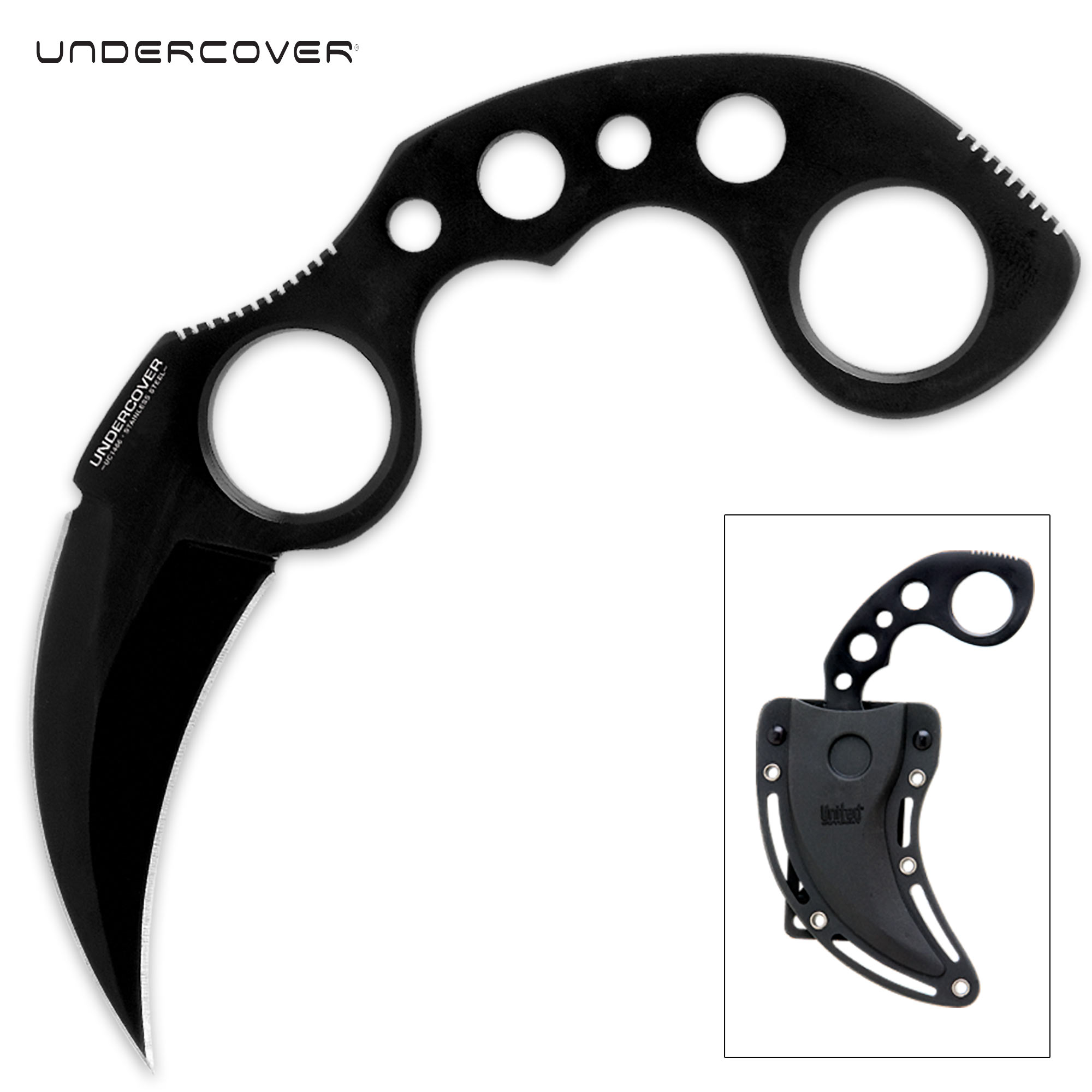 United Cutlery Undercover ® Black Karambit Dagger Knife. 