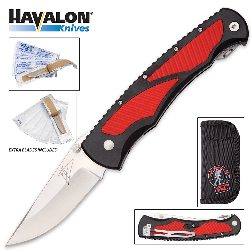 Havalon Titan Jim Shockey Signature Series 2Blade Pocket Knife w/ 12