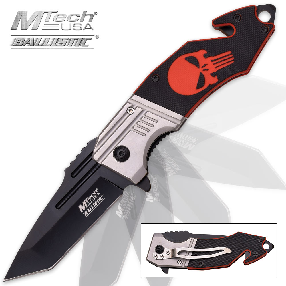 Mtech Red Punisher Assisted Opening Pocket Knife | BUDK.com - Knives ...