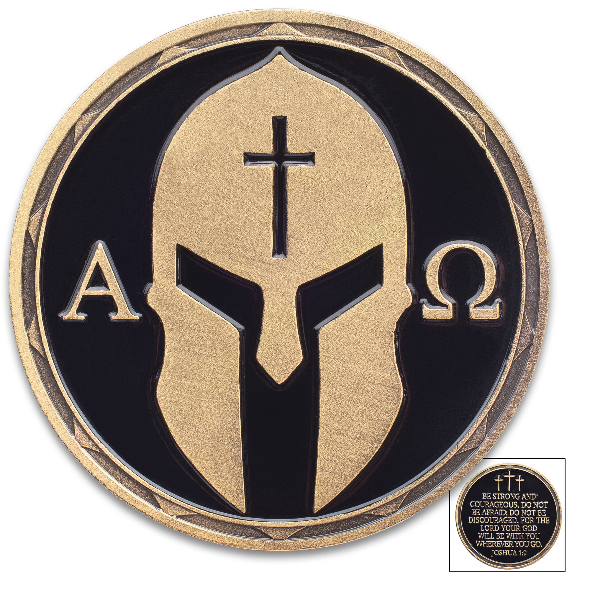 Christian Warrior Challenge Coin - Alpha And Omega ...