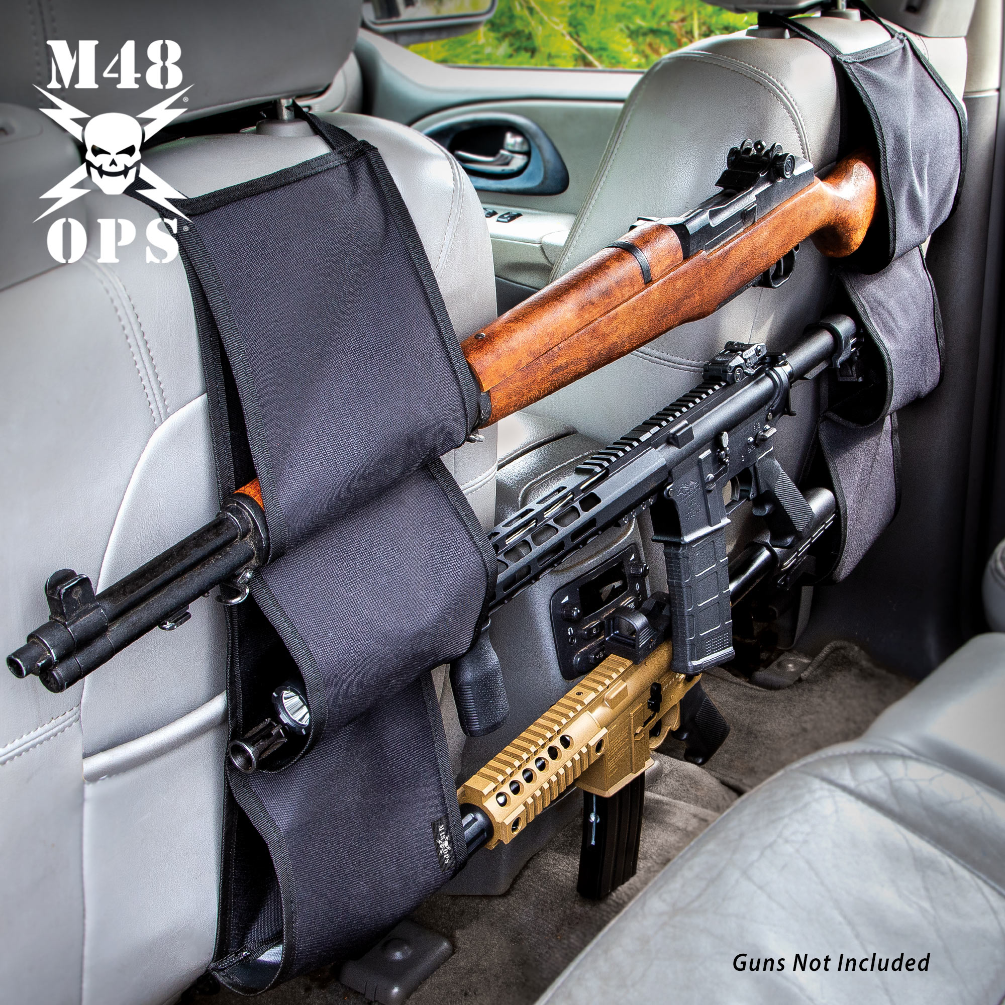 M48 Back Seat Gun Rack Nylon Canvas Construction Interior Padding   A36 MG123 