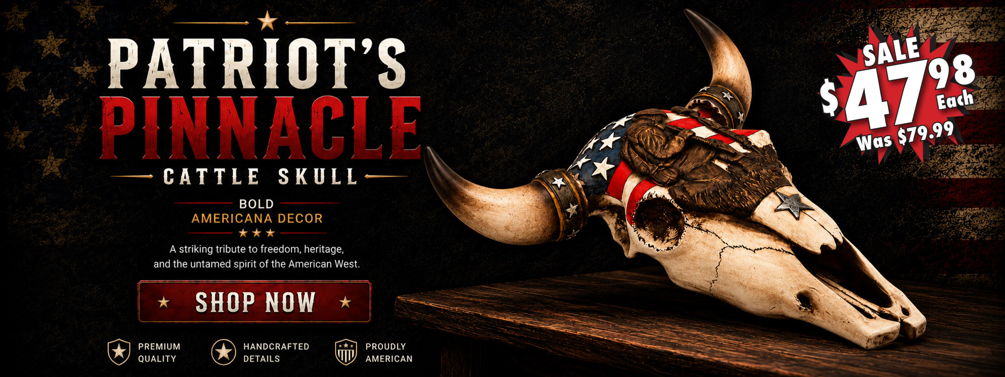 Patriot’s Pinnacle Cattle Skull