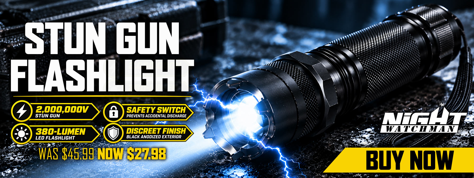 Night Watchman Stun Gun Flashlight