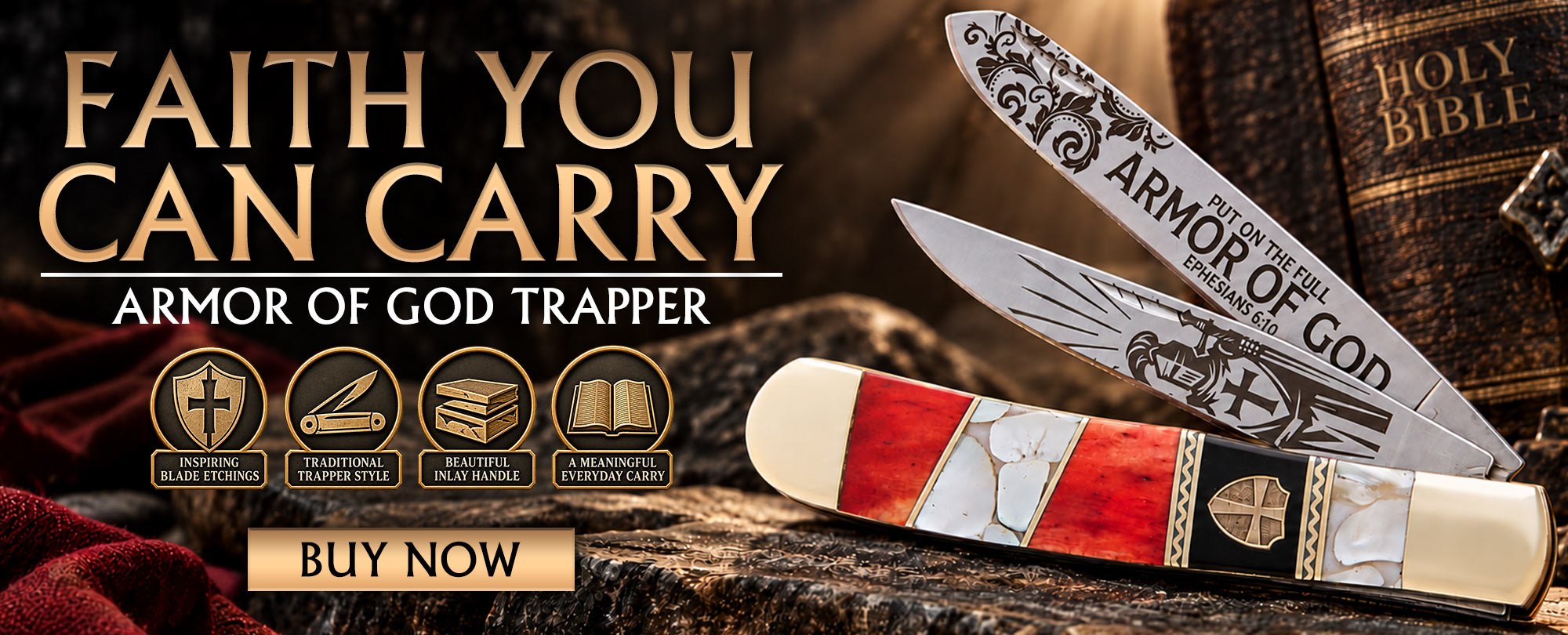 Armor of God Trapper Pocket Knife