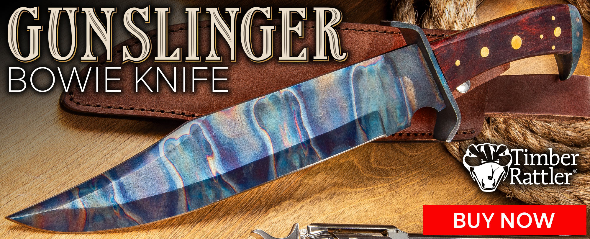 Timber Rattler Gunslinger Bowie Knife